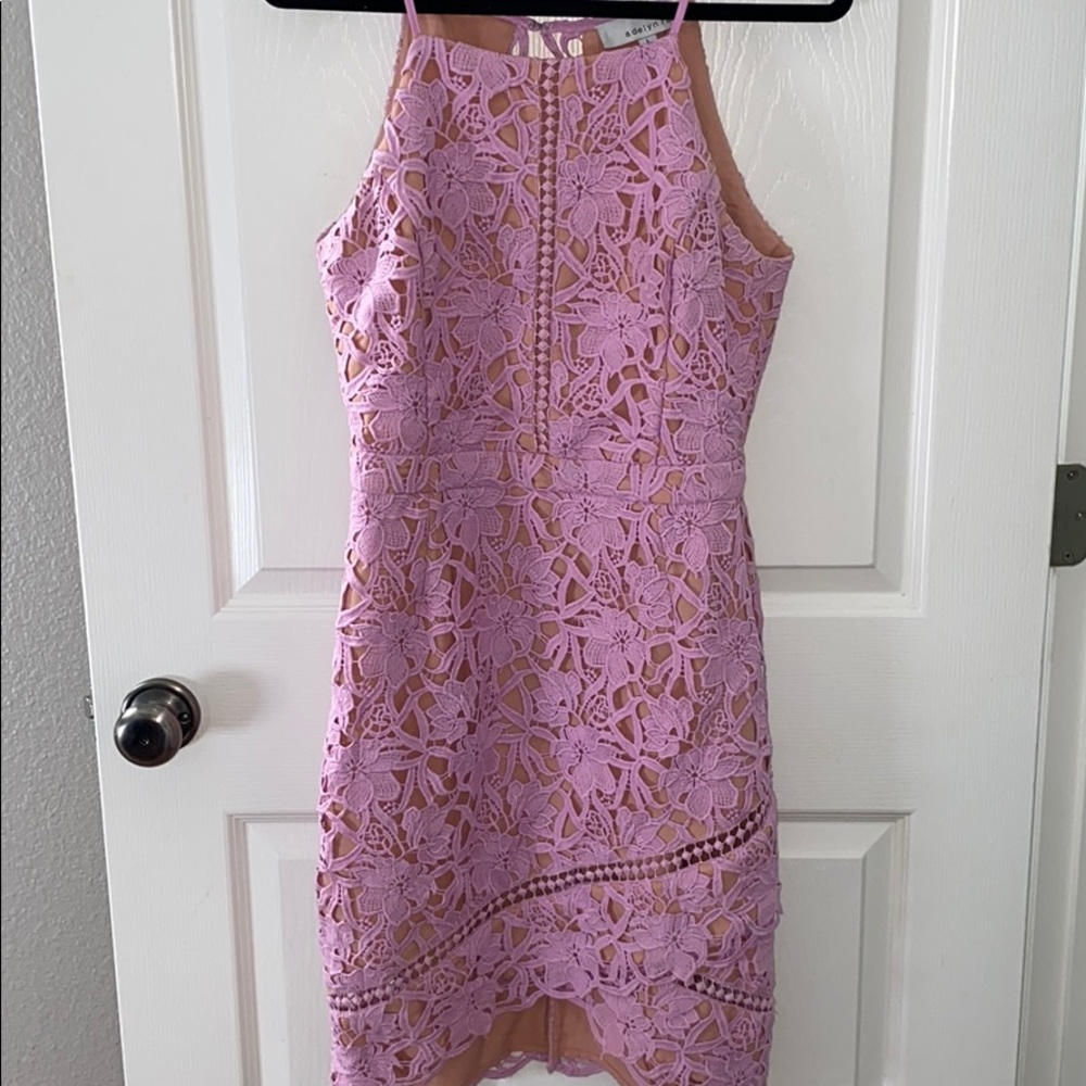 Adelyn Rae Pink and Nude Formal Dress